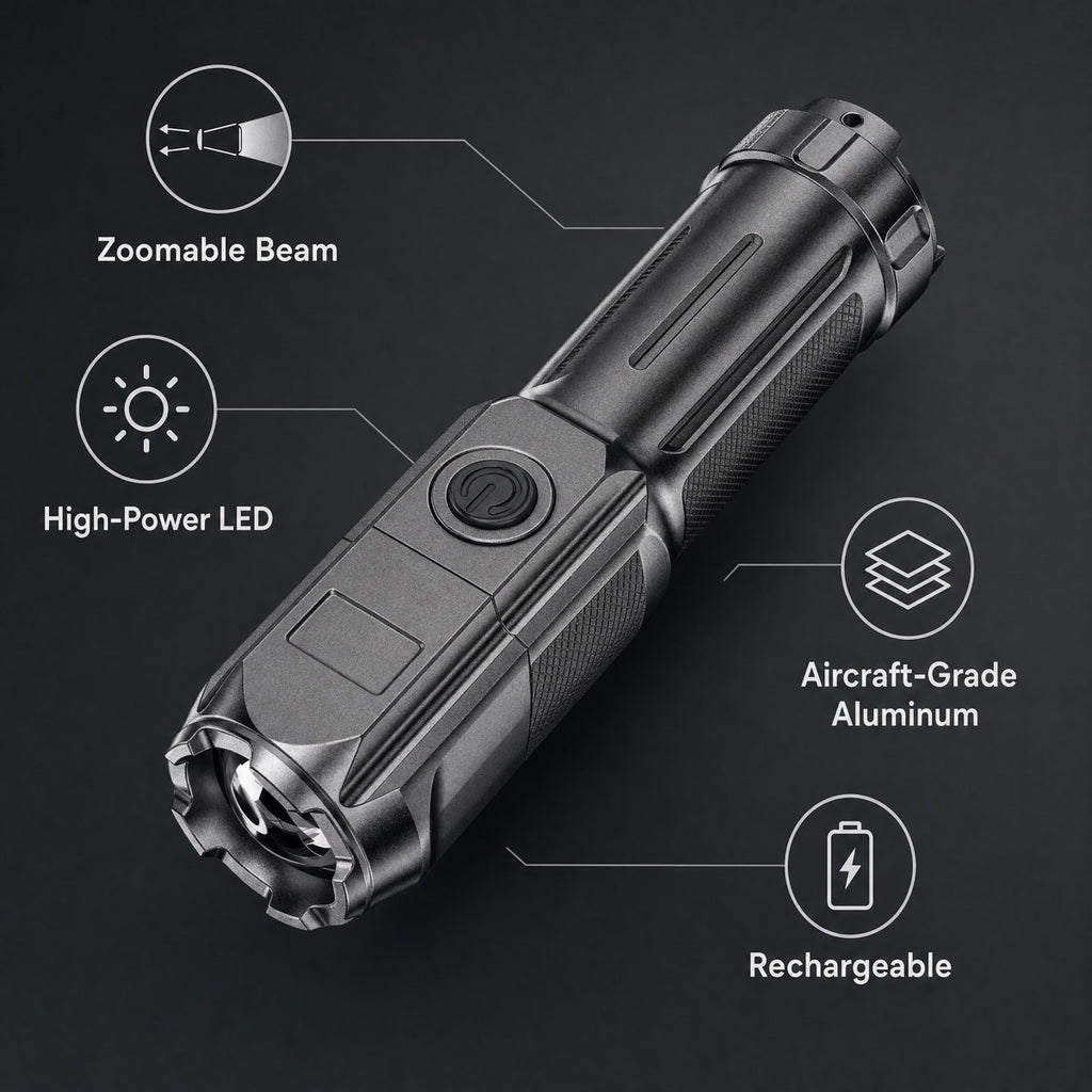 Overwatch Rugged Rechargeable Flashlight